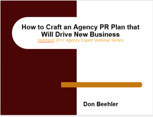 How to Craft an Agency PR Plan That Will Drive New Biz SS